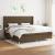 Pat box spring cu saltea, maro închis, 200x200 cm, textil GartenMobel Dekor
