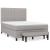 Pat box spring cu saltea, gri deschis, 140x190 cm, textil GartenMobel Dekor