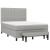 Pat box spring cu saltea, gri deschis, 140x190 cm, textil GartenMobel Dekor