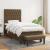 Pat box spring cu saltea, maro închis, 100x200 cm, textil GartenMobel Dekor