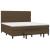 Pat box spring cu saltea, maro închis, 200x200 cm, textil GartenMobel Dekor