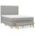 Pat box spring cu saltea, gri deschis, 140x190 cm, textil GartenMobel Dekor