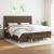 Pat box spring cu saltea, maro închis, 200x200 cm, textil GartenMobel Dekor