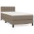 Pat box spring cu saltea, gri taupe, 90x200 cm, textil GartenMobel Dekor