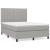 Pat box spring cu saltea, gri deschis, 140x190 cm, textil GartenMobel Dekor