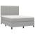 Pat box spring cu saltea, gri deschis, 140x190 cm, textil GartenMobel Dekor