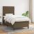 Pat box spring cu saltea, maro închis, 100x200 cm, textil GartenMobel Dekor