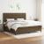 Pat box spring cu saltea, maro închis, 200x200 cm, textil GartenMobel Dekor