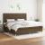 Pat box spring cu saltea, maro închis, 200x200 cm, textil GartenMobel Dekor