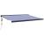 Copertină retractabilă albastru/alb, 4x3 m, textil/aluminiu GartenMobel Dekor