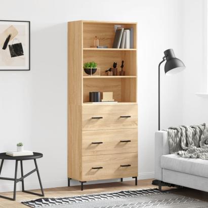 Dulap înalt, stejar sonoma, 69,5x34x180 cm, lemn compozit GartenMobel Dekor