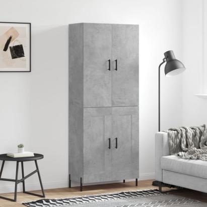 Dulap înalt, gri beton, 69,5x34x180, lemn compozit GartenMobel Dekor