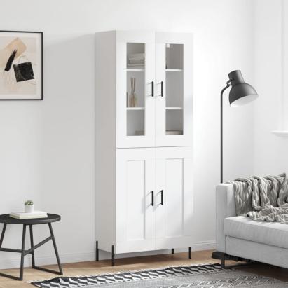 Dulap înalt, alb, 69,5x34x180 cm, lemn compozit GartenMobel Dekor