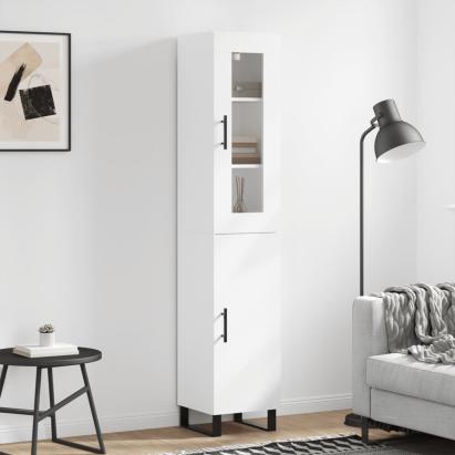 Dulap înalt, alb, 34,5x34x180 cm, lemn prelucrat GartenMobel Dekor