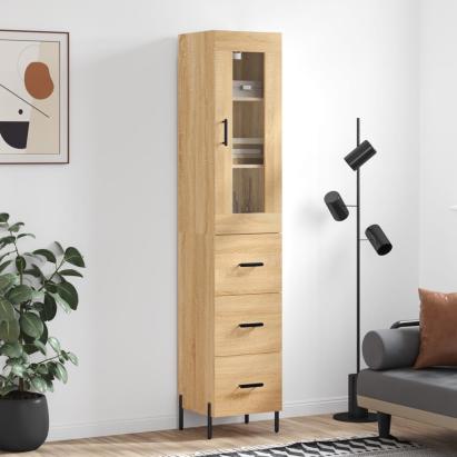 Dulap înalt, stejar sonoma, 34,5x34x180 cm, lemn prelucrat GartenMobel Dekor