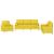 Set de canapele cu perne, 3 piese, galben deschis, textil GartenMobel Dekor