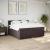 Pat box spring cu saltea, maro închis, 200x200 cm, textil GartenMobel Dekor