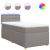 Pat box spring cu saltea, gri taupe, 90x200 cm, textil GartenMobel Dekor