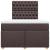 Pat box spring cu saltea, maro închis, 120x190 cm, textil GartenMobel Dekor