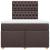 Pat box spring cu saltea, maro închis, 120x200 cm, textil GartenMobel Dekor