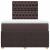 Pat box spring cu saltea, maro închis, 120x190 cm, textil GartenMobel Dekor