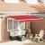 Marchiză Retractabilă Roșie with Manual Roșu 300 x 250 cm Roșu GartenMobel Dekor