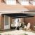 Cortina Retractabilă Manual Negru 400 × 300 cm Poliester GartenMobel Dekor