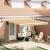 Marchiză retractabilă manuală with Galben / gri / alb 400 × 350 cm GartenMobel Dekor