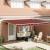 Marchiză retractabilă Portocalie și maro 450 × 350 cm GartenMobel Dekor