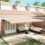 Marchiză Retractabilă Dungi portocalii / gri / blue 600 × 300 cm GartenMobel Dekor