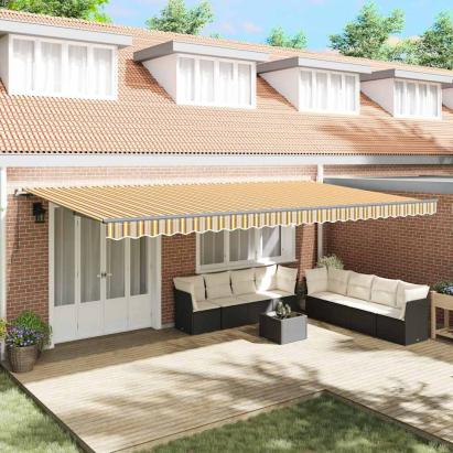 Cortina Retractabilă Multicolour 600 × 300 cm Acril și metal GartenMobel Dekor