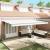 Umbrelă albă Manual Alb 600 × 300 cm Poliester GartenMobel Dekor