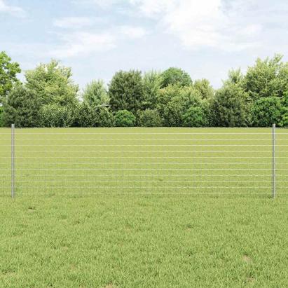 Stâlpi de Gard 22 pcs Argintiu 50 x 0.6 m Oțel Galvanizat GartenMobel Dekor