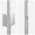 Stâlpi de gard argintii 44 pcs Argintiu 100 x 1.2 cm. GartenMobel Dekor
