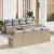 Set de canapea de grădină 9 pcs Bej, gri deschis mare GartenMobel Dekor