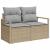 Set de Sofa de Grădină 7 pcs Bej, gri deschis Mare GartenMobel Dekor