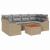 Set canapea de grădină 7 pcs Bej, gri deschis 55 x 55 x 37 cm GartenMobel Dekor