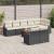 Set de sofa de grădină 9 pcs Negru, alb 55 x 55 x 37 cm Ratan GartenMobel Dekor