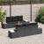 Set Canapea Grădină 7 pcs Negru 55 x 55 x 37 cm GartenMobel Dekor