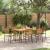 Set Dining Grădină 7 pcs Negru 150 x 90 x 74 cm GartenMobel Dekor
