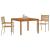Set mese grădină bej 3 pcs Bej 110 x 110 x 75 cm Lemn, Plastic GartenMobel Dekor