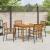 Set dining grădină 5 pcs Negru 110 x 110 x 75 cm GartenMobel Dekor