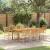 Set dining grădină 9 pcs Bej 180 x 90 x 75 cm Lemn & Metal GartenMobel Dekor