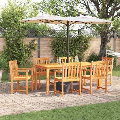 Set masă dining 7 pcs Lemn natural 180 x 90 x 75 cm GartenMobel Dekor