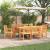 Set de masă de dining 9 pcs Lemn natural 180 x 90 x 75 cm GartenMobel Dekor