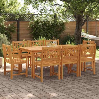 Set de mese pentru grădină 9 pcs Maro 180 x 90 x 75 cm GartenMobel Dekor