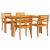 Set de dining 5 pcs Maro 140 x 80 x 74 cm Lemn masiv de acacia GartenMobel Dekor