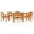 Set de dining pentru grădină 7 pcs Maro 150 x 90 x 74 cm GartenMobel Dekor