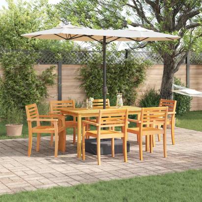 Set de dining pentru grădină 7 pcs Maro 150 x 90 x 74 cm GartenMobel Dekor