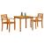 Set de dining pentru grădină 3 pcs Lemn Natural 85 x 85 x 75 cm GartenMobel Dekor